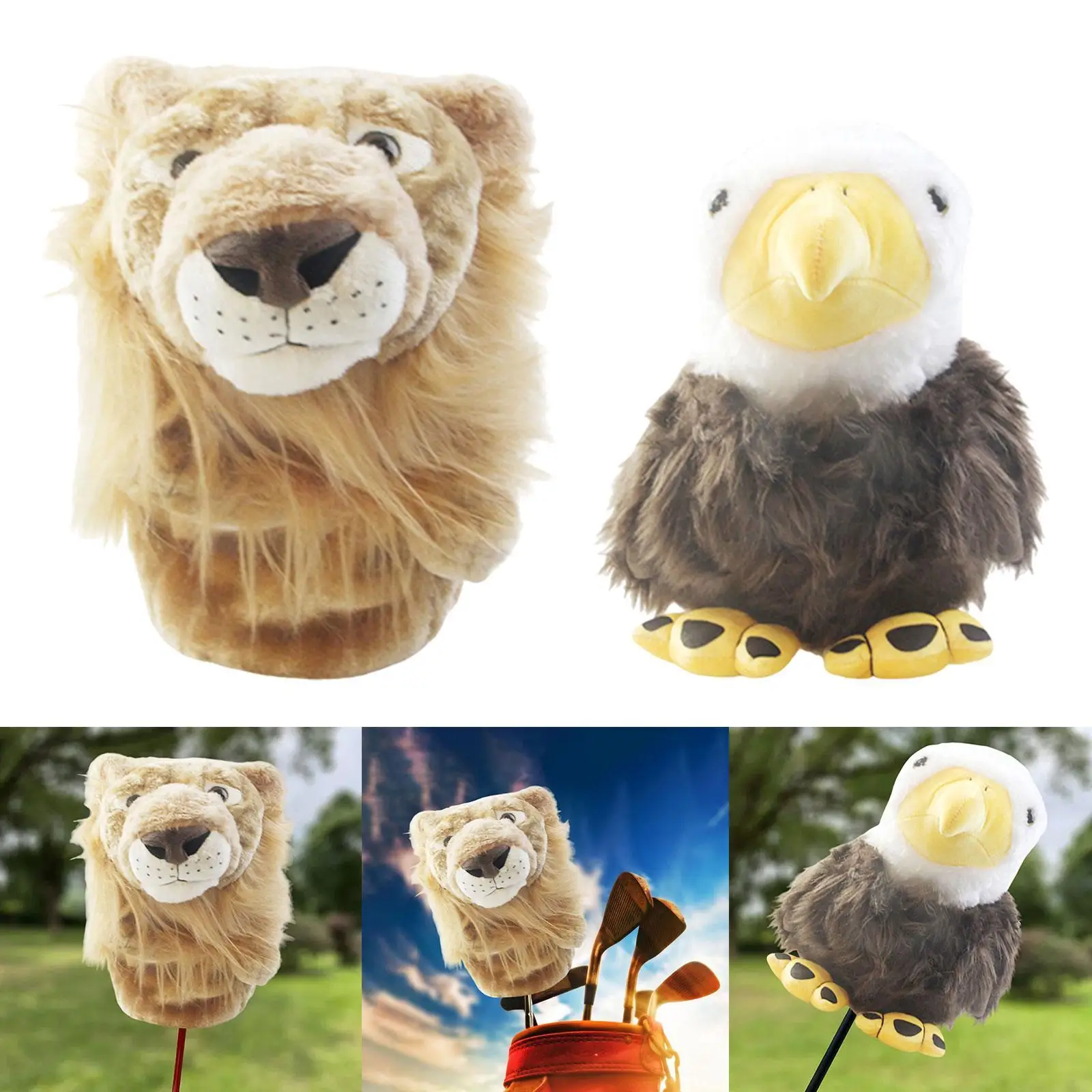 

Stuffed Animal Doll Golf Club Cover for Wood Driver Headcover Cute Protector