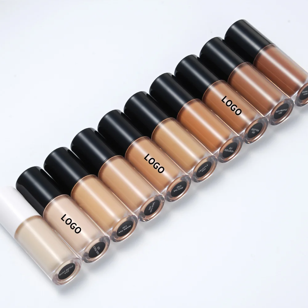 50pcs Matte Liquid Concealer Foundation Private Label Makeup Dark Skin Full Coverage Concealer Custom Logo Cosmetics Wholesale