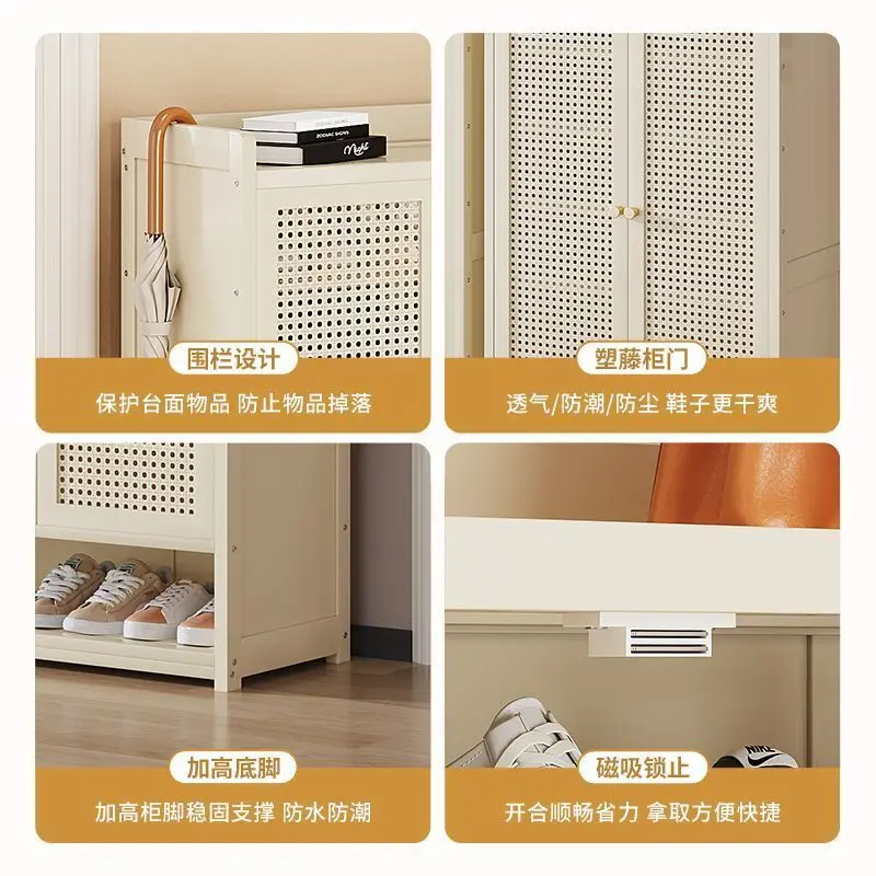 Custom Shoe Cabinet Home Entrance, Multi-layer Large Capacity Shoe Rack, Style Indoor Entryway Cabinet, Dustproof and