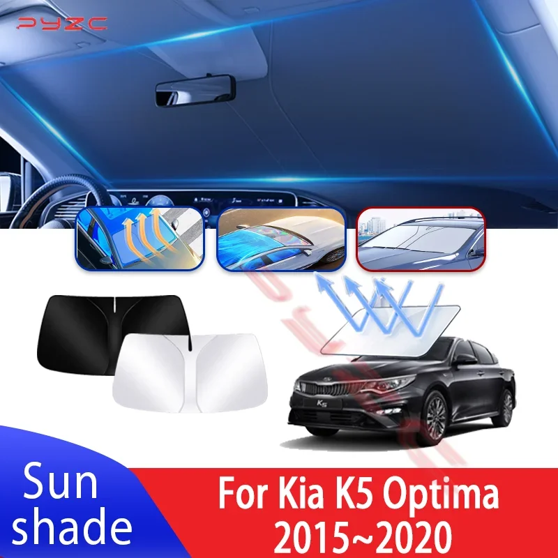 Car Sun Visor For Kia K5 Optima 2015~2020 2016 2017 2018 2019 Auto Front Windshield Sunshade Heat Insulation Summer Accessories