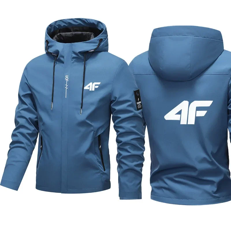 

2026 New Style Men's Casual Outdoor Sport Jacket - Spring Waterproof Loose-Fitting Hooded Zipper Mountaineering Fishing Suit