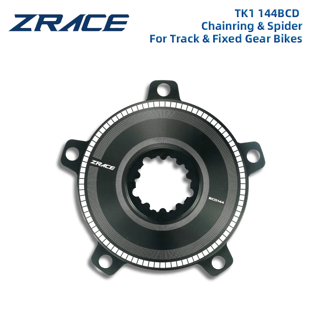 ZRACE ZR-TK1 Track Bikes / Fixed Gear Chainring and Spider BCD144, Track Chainring, Spider for Direct Mount 3-Hole Cranks view 5