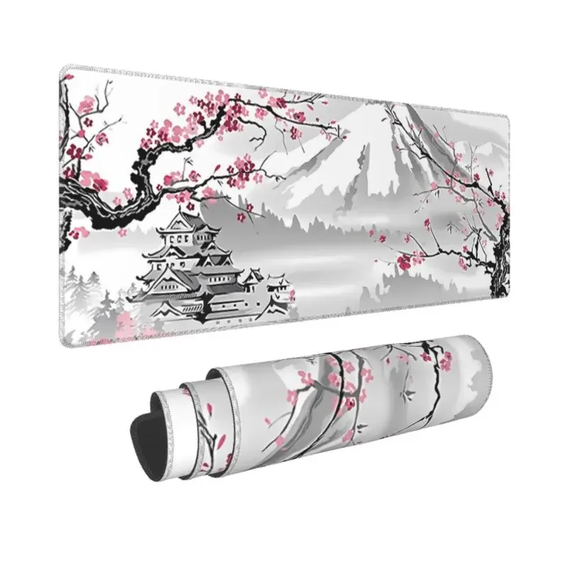 Sakura Japanese Cherry Blossom Mouse Pad Gaming XL Home New HD Mousepad XXL keyboard pad Non-Slip Office Carpet Laptop Mice Pad