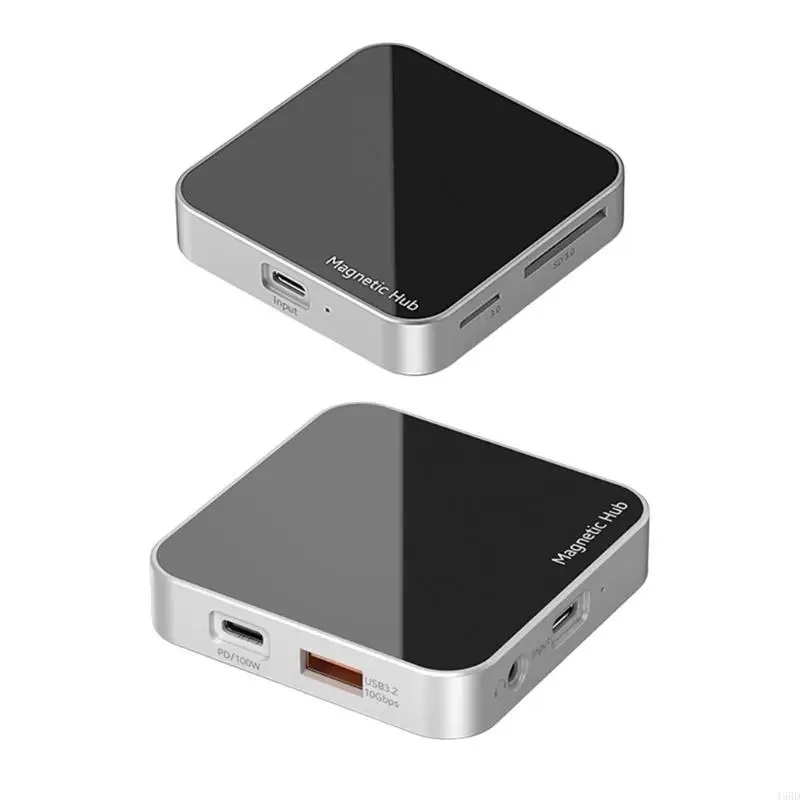 محول USB C المغناطيسي 7/8 محطة إرساء المنفذ PD100W اتصال الأجهزة السريعة