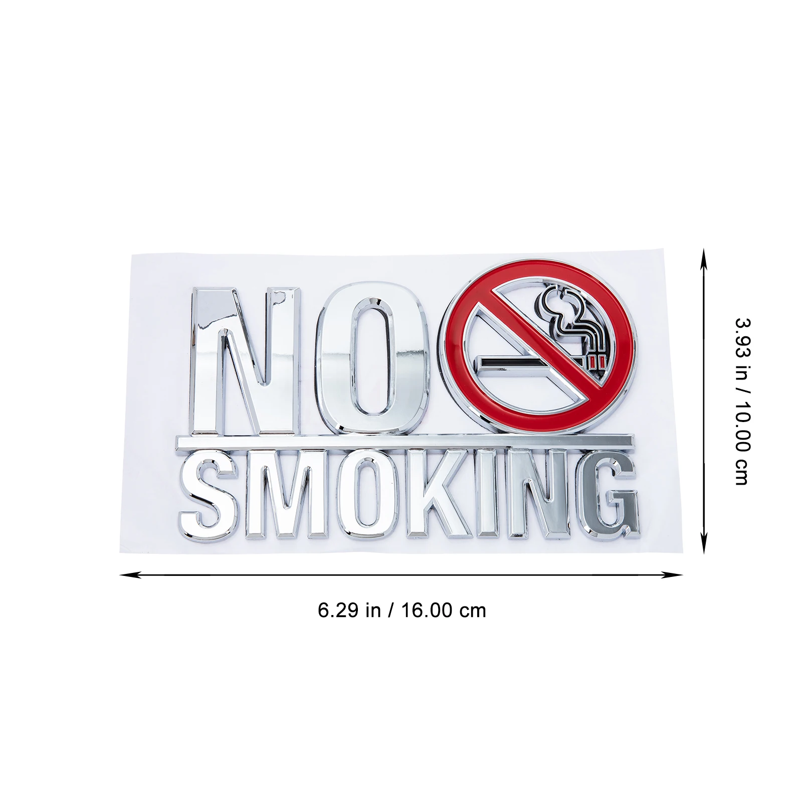 

No Smoking Sign Lightweight Gas Station Sticker Stainless Steel Home Office Wall Signs for Abs Indicating Board