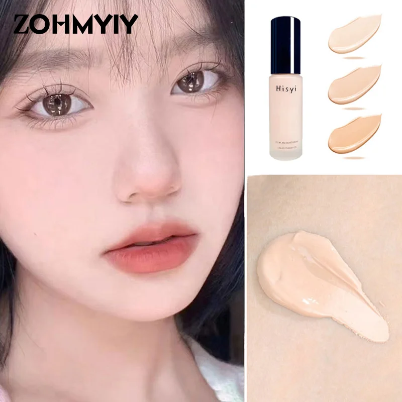 Liquid Foundation Naturally Covers Flaws Without Sticking Powder Plain Face Cream Transparent Foundation Conceal Blemishes