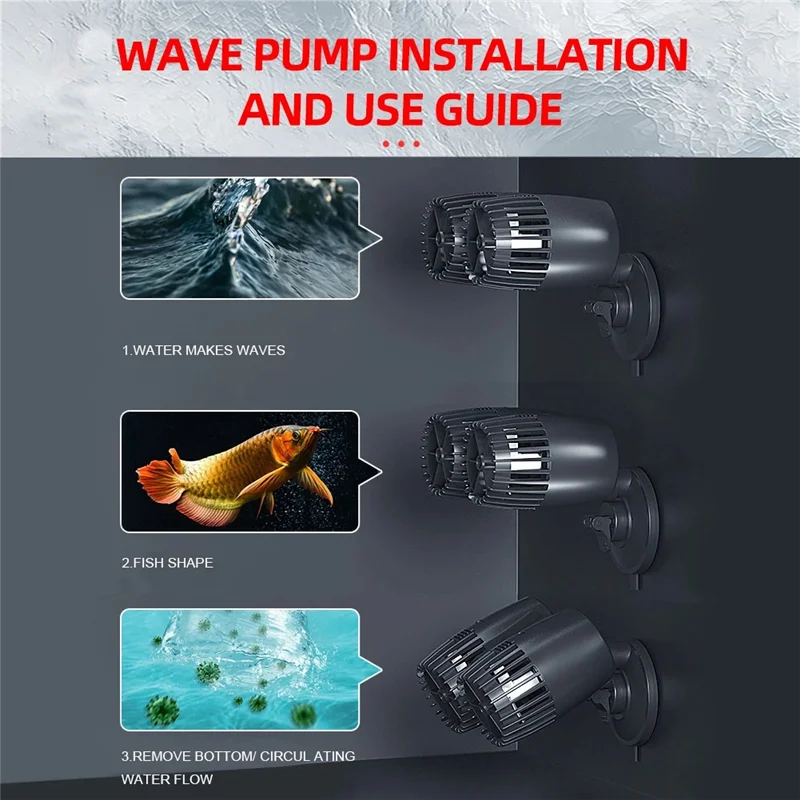 

AD-Wave Maker, Wave Pump, Suitable For Aquarium Fish Tank, Water Circulation Pump