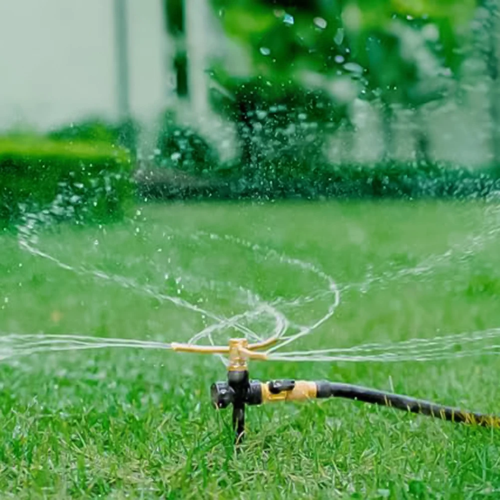 360 Degree Lawn Sprinkler with Full Rotation and Motion Detection Aluminum Alloy Brass Construction Lightweight
