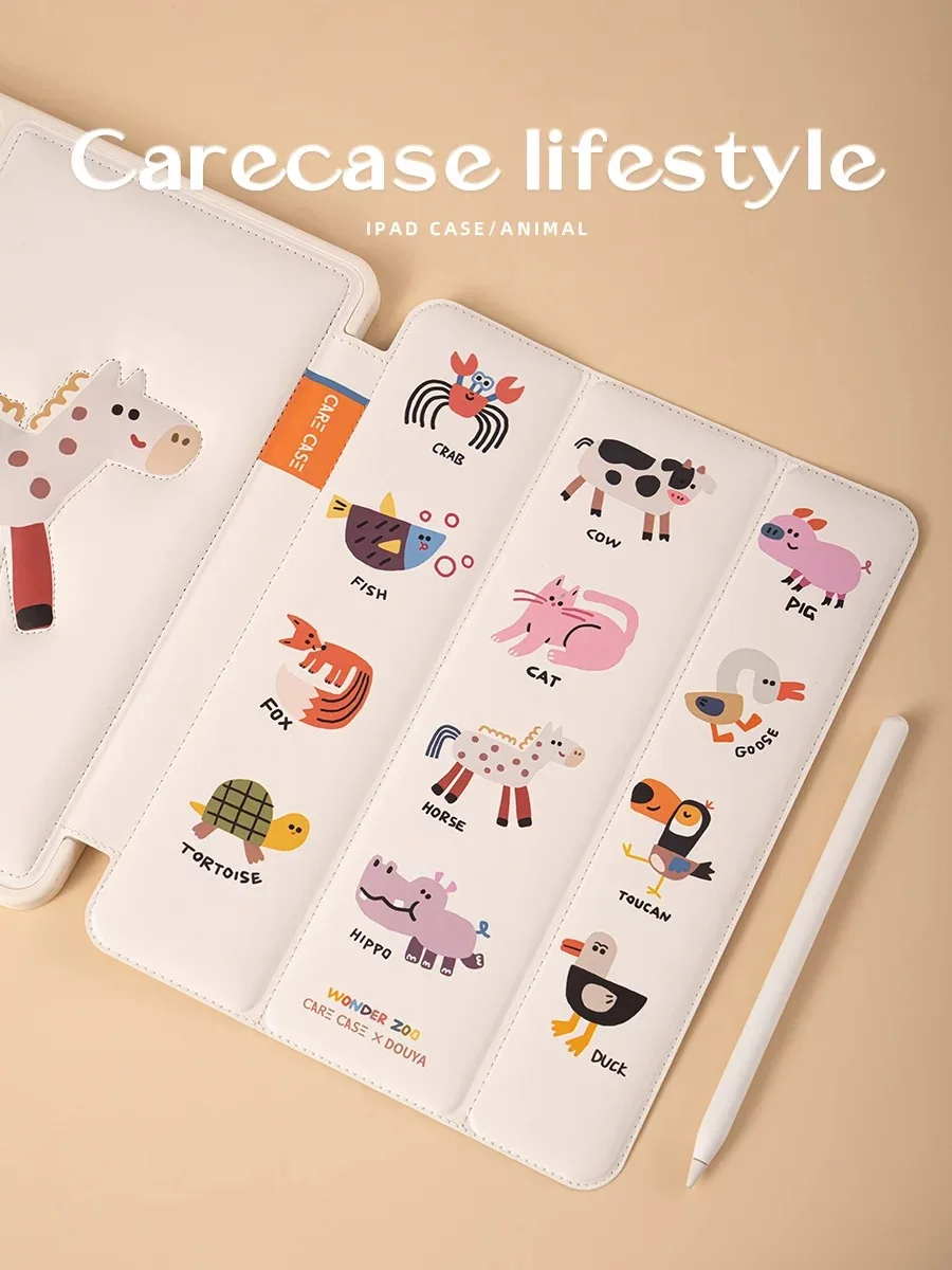 Adecuado para cubierta protectora triple de adsorción magnética para IPad