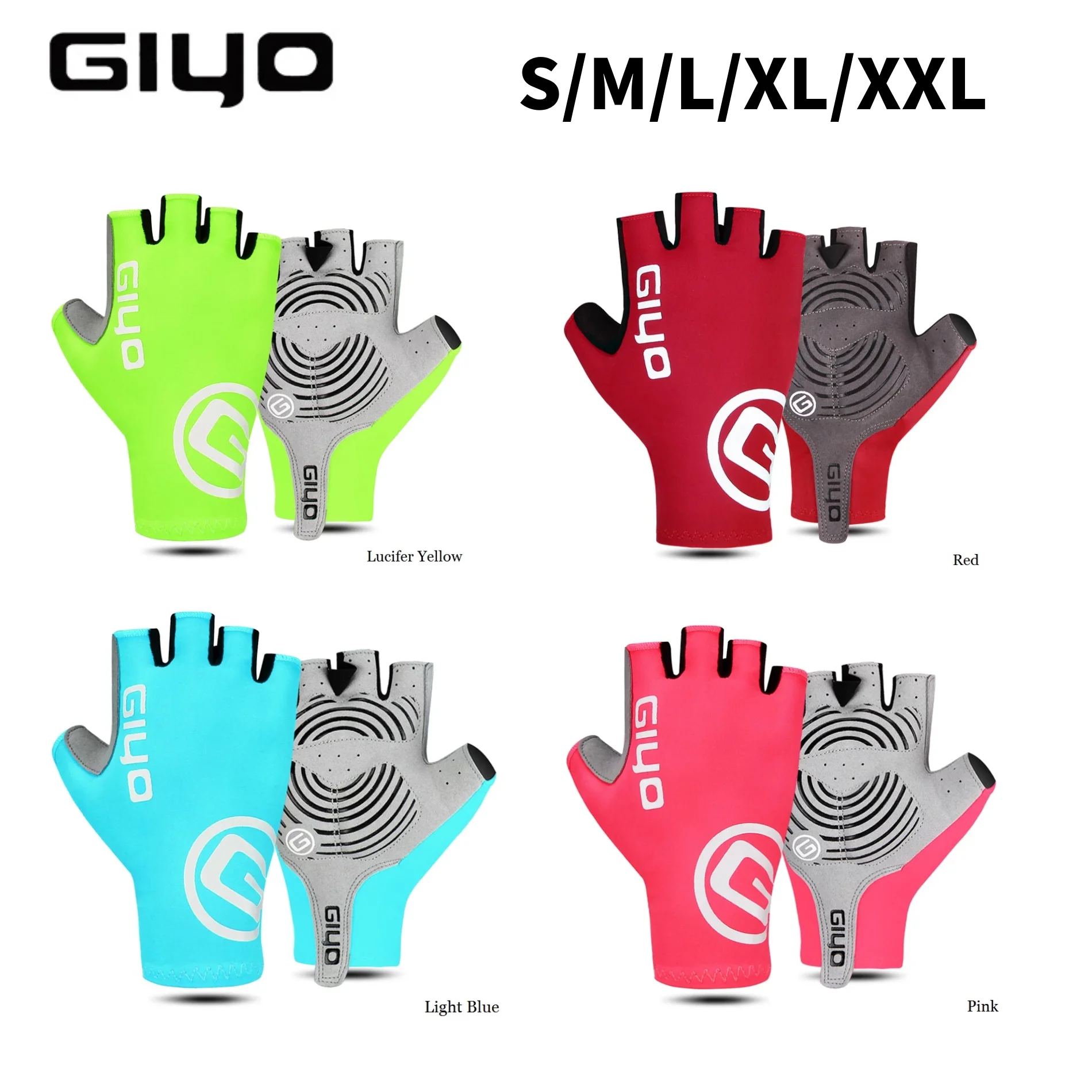 Giyo Break Wind Cycling Half Finger Gloves Anti-slip Bicycle Mittens Racing Road Bike Glove MTB Biciclet Guantes Ciclismo