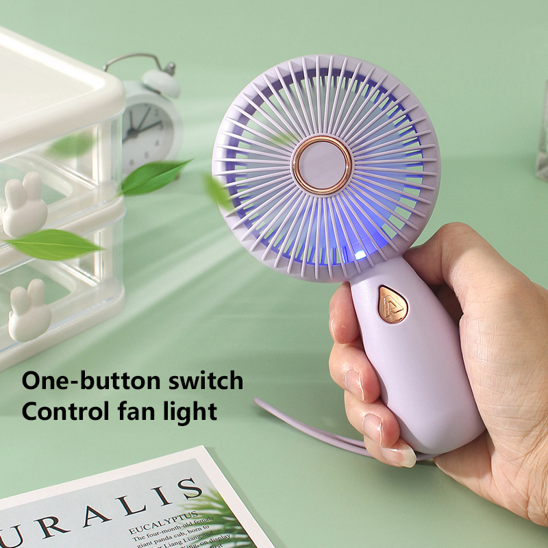  Hand Holding Fan Small USB Mini Handheld Low Noise Portable Portable Silent Office Desk Student On Dormitory Charging Outdoor 