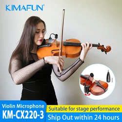 KIMAFUN Violin microphone 2.4G Wireless Instrument Microphone Professional Musical Condenser Microphone for Violin