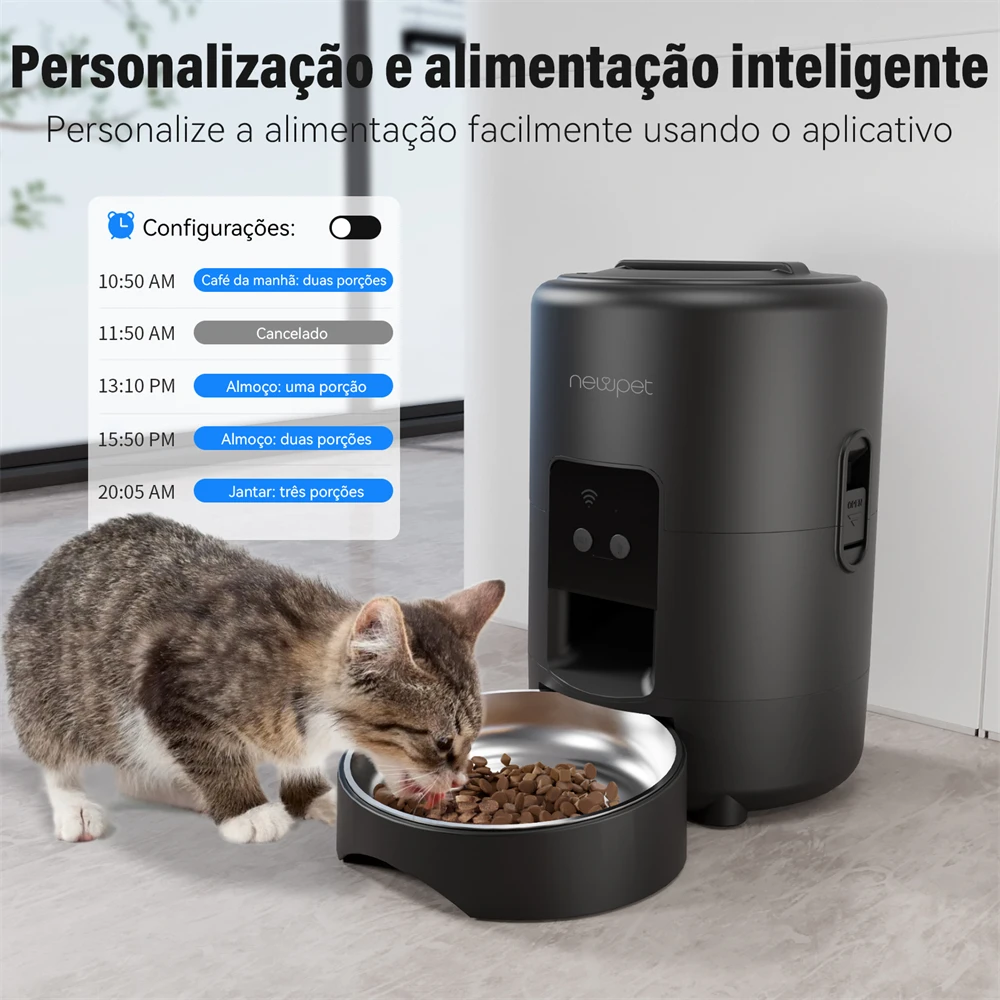 Newpet Cat Automatic Feeder Tuya APP Pet Feeder 2L Smart Dog Feeder Suitable For Small And Medium-Sized Pets Automatic Feeder