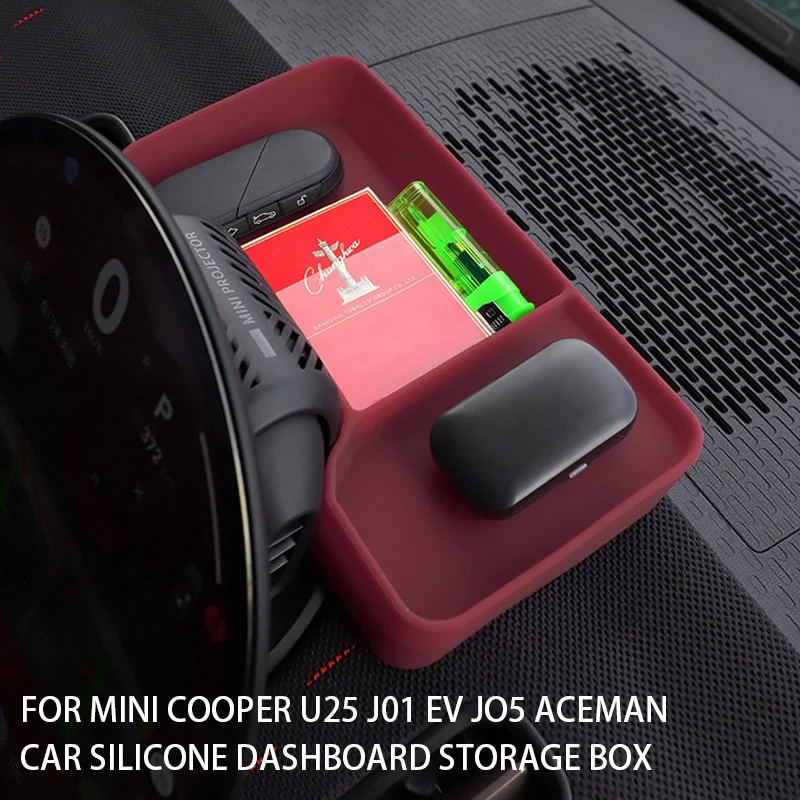 

Car Screen Rear Storage Box Organizer Magnetic Storage For Mini Countryman U25 Cooper E SE J05 J01 Aceman 2024-2025 Accessories