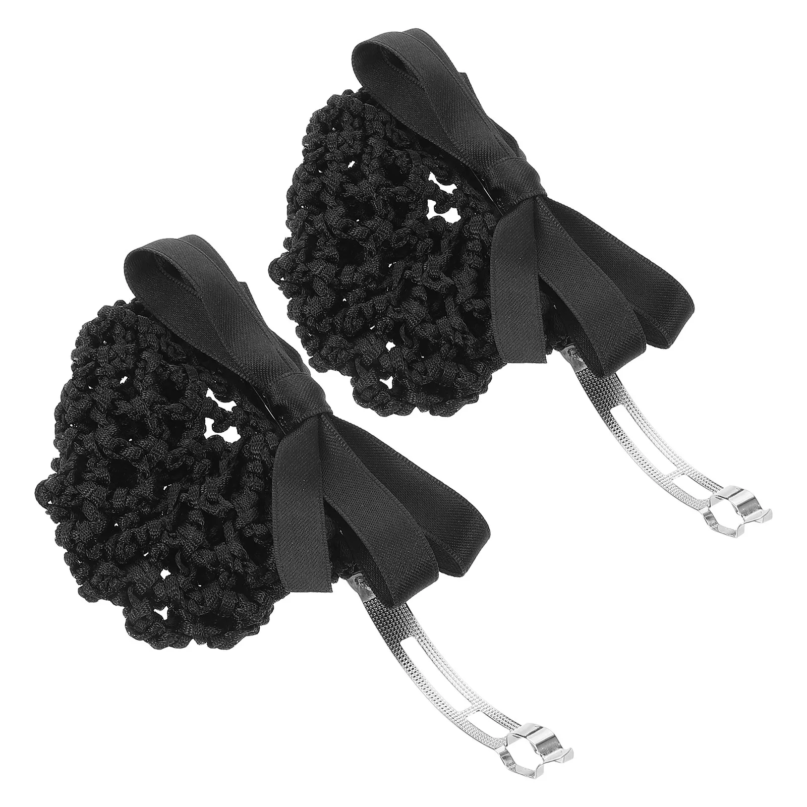 

2Pcs Elegant Hair Snood Net Soft Stretchable Bun Cover for Hospitals Airlines Banks Staff Hairstyle Breathable Mesh