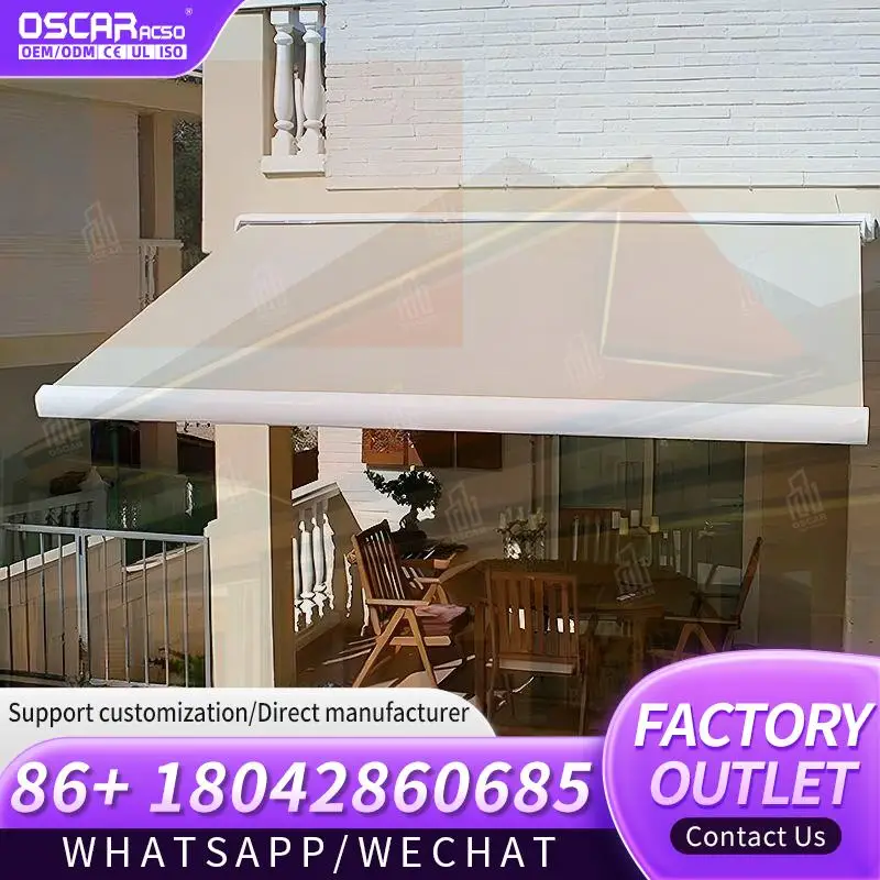 

Моторизованный выдвижной навес-тент для уличных коммерческих объектов из акриловой ткани