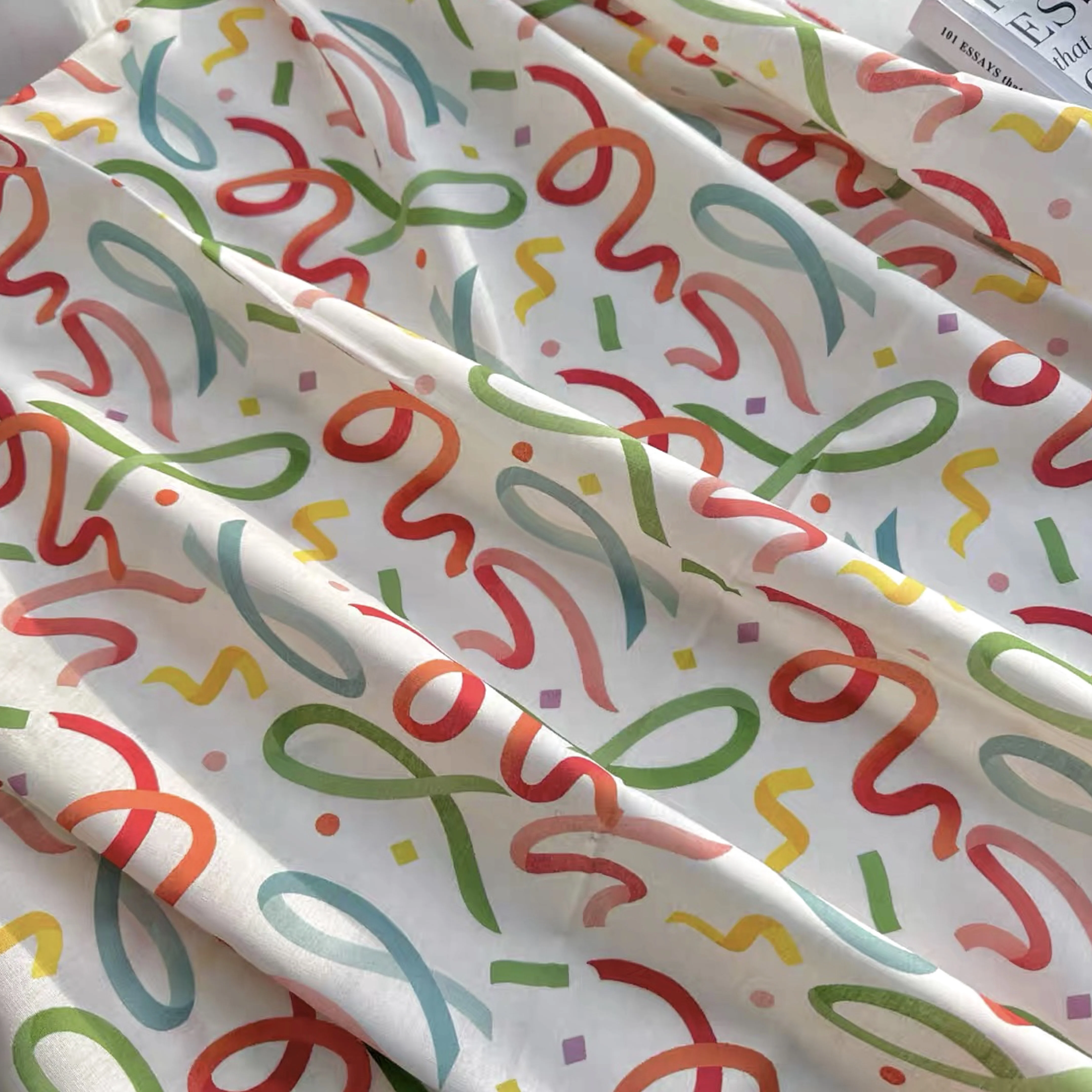 Rainbow listra de algodão popeline 100% algodão 60s como liberdade tecido digital impresso para costurar pano vestido saia crianças designer