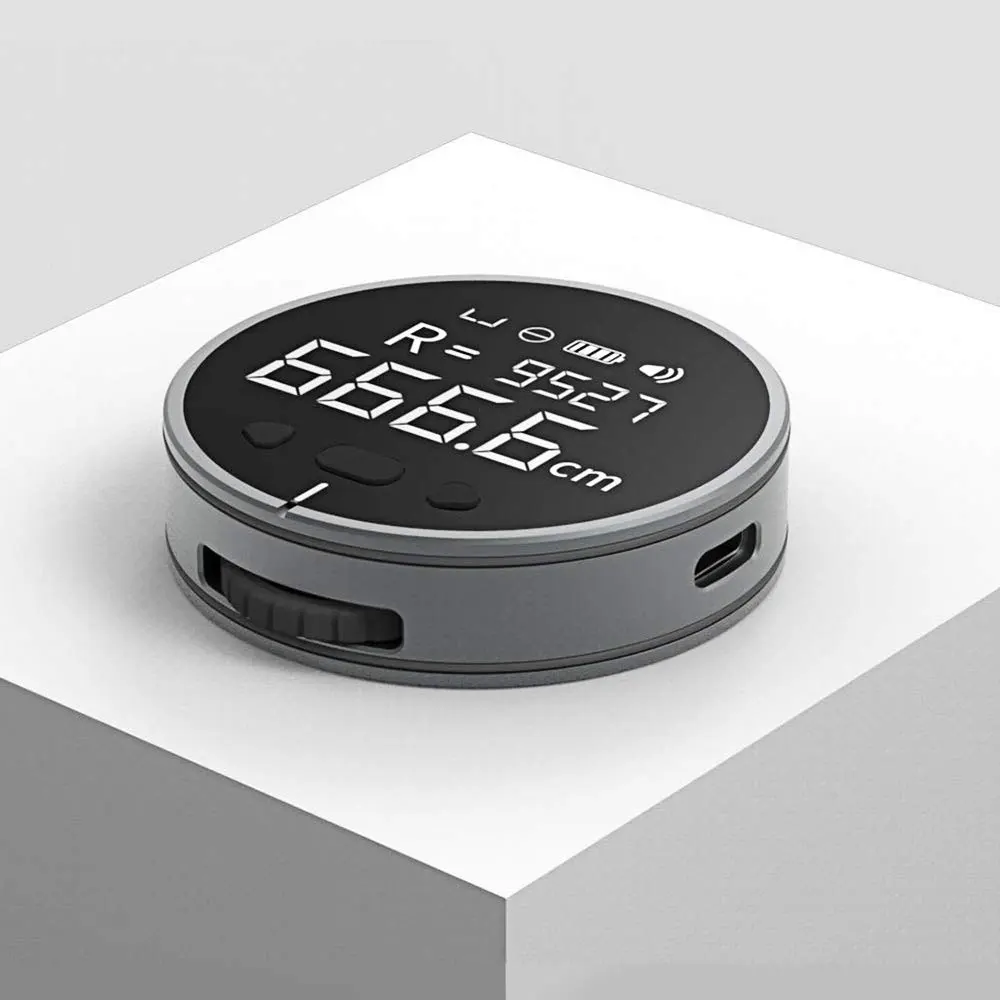 LCD Digital Meter Electronic Tape Measure Little Q Electronic Ruler Voicebroadcast Digital Mesuring Curve Irregular Object