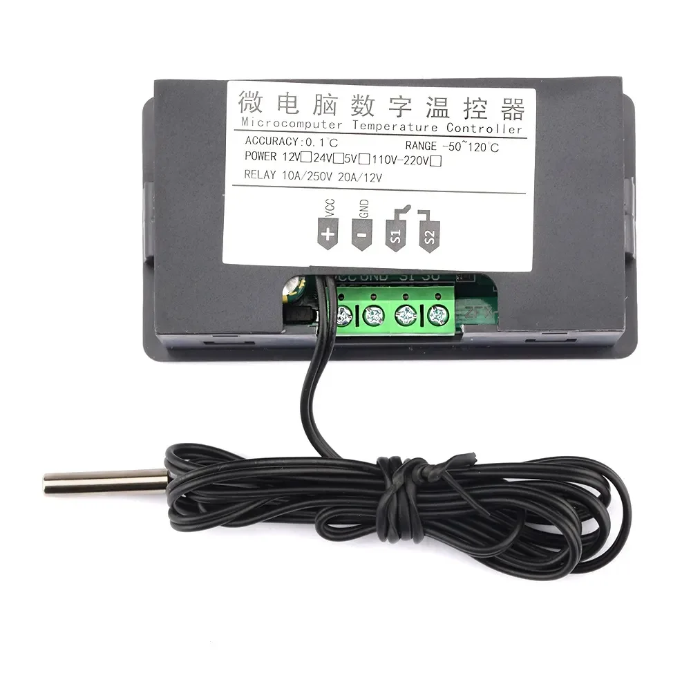 Digital Temperature Controller DC12V 24V AC 110V-220V W3230 20A LED Display Thermostat With Heating/Cooling Control Instrument