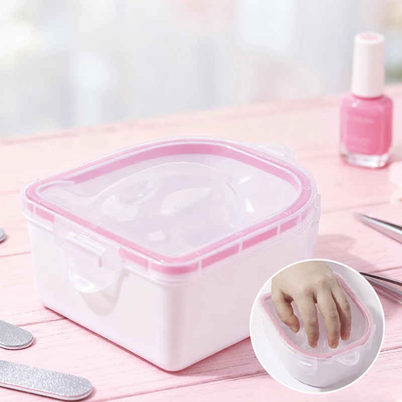 Dubbellaagse manicure handbadkom nagellakremover - anti-aceton kunststof