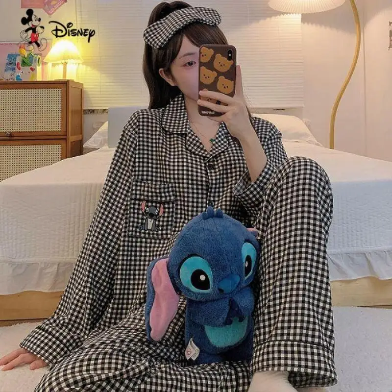 المرأة ربيع الخريف طويلة الأكمام منامة مجموعة الحلو الكرتون طباعة الفتاة السراويل ملابس المنزل موضة جديدة قطعتين أنيمي القمم