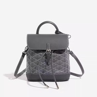 Mini Dog Tooth Pattern Crossbody Bag Women's Lightweight Vintage PVC Backpack Versatile Shoulder Bag for Daily Outfits