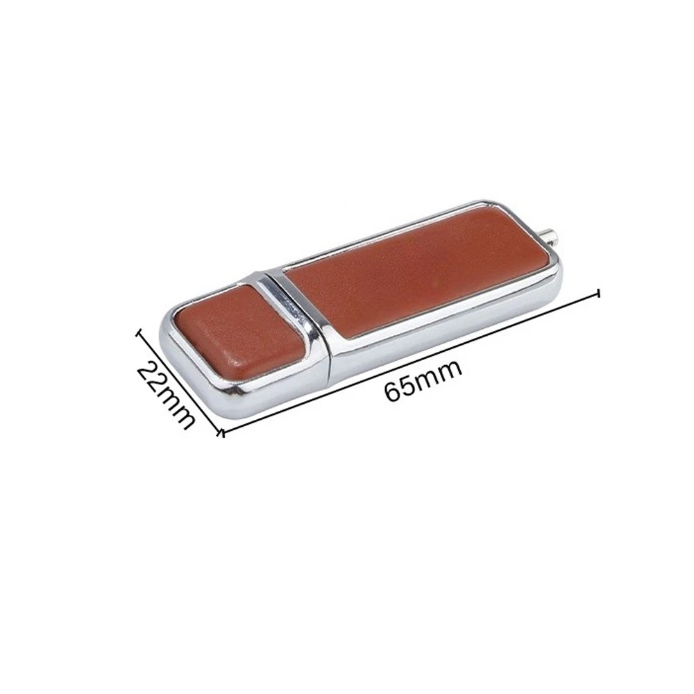 Leather USB 2.0 Flash Drive Metal Pen Drive High Speed Memory Stick Creative Business Gift For Laptop USB Stick Black U Disk