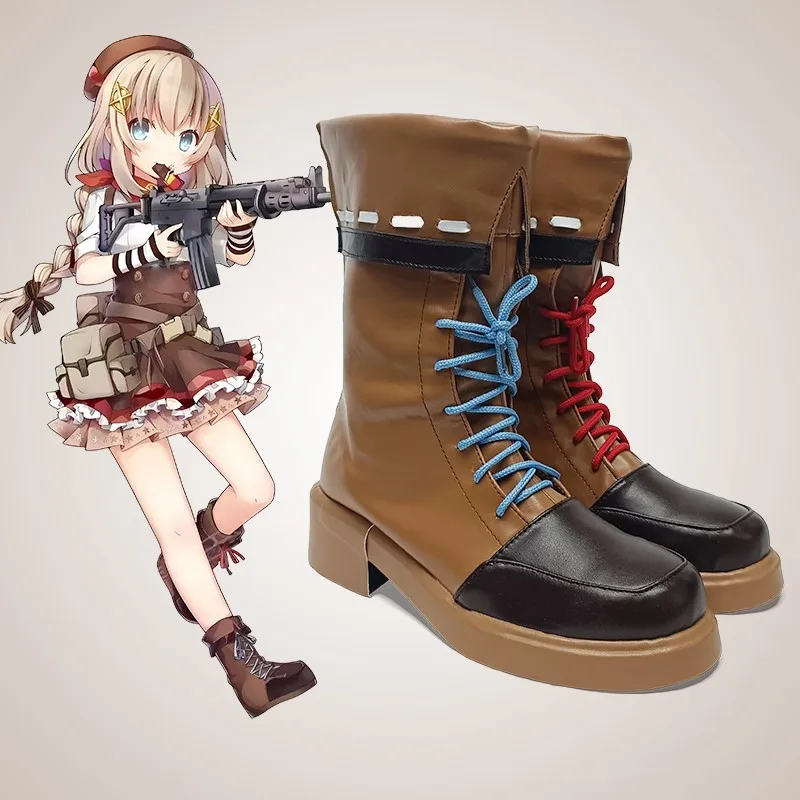 

Обувь для косплея Frontline FNC для девочек, карнавальные ботинки на Хэллоуин, реквизит для косплея, обувь из искусственной кожи на заказ