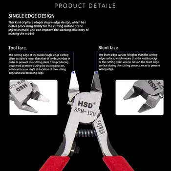 Pintudy CR-V 超薄單刃高達模型剪鉗,防滑手柄,塑膠模型切割剪鉗 10 最佳銷售 單刃鉗 - №5