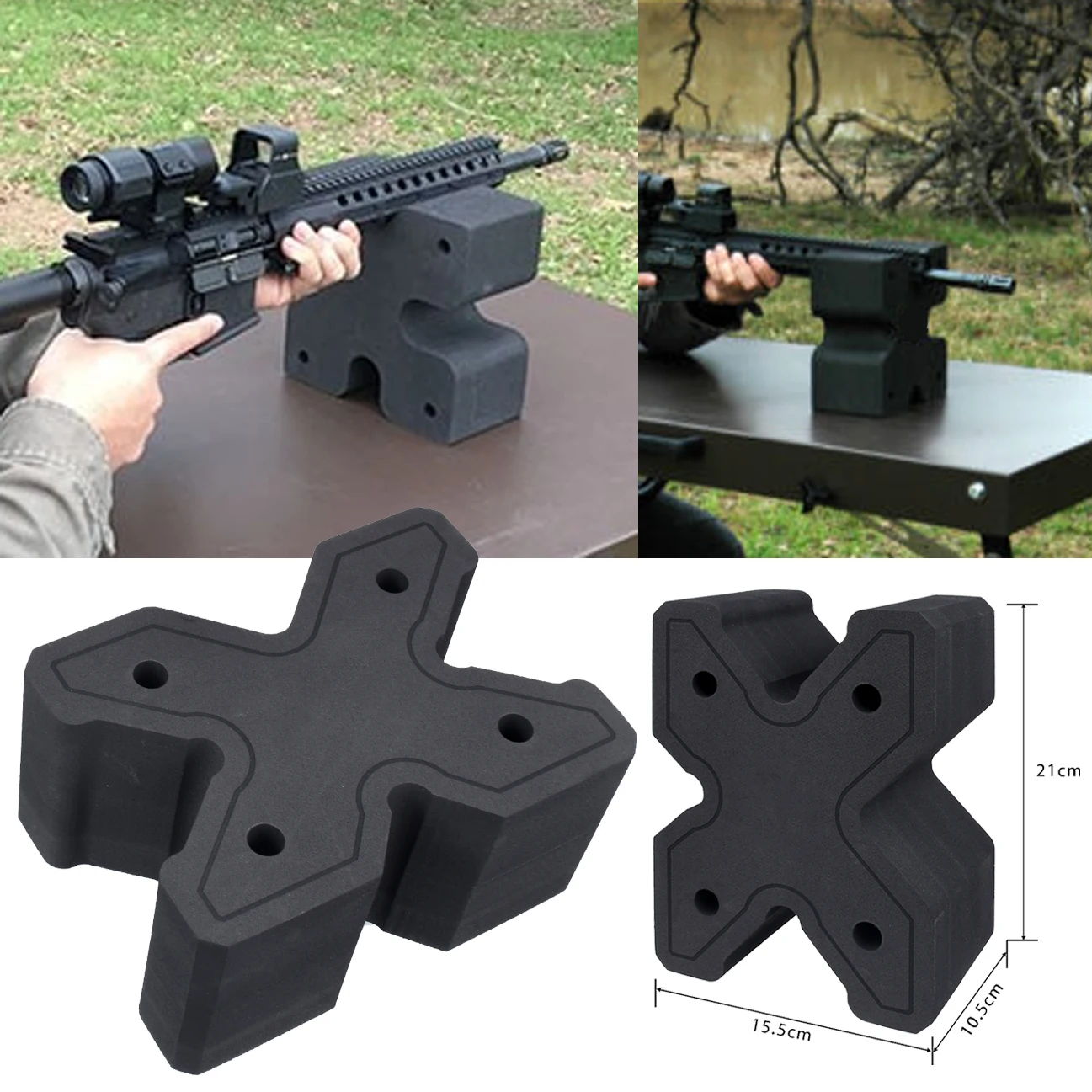 

Rifle X-Block Shooting Bench Rest Rifle Block Mount Stand EVA Foam Adater Reduces Recoil For Hunting Shooting Recoil Reduction