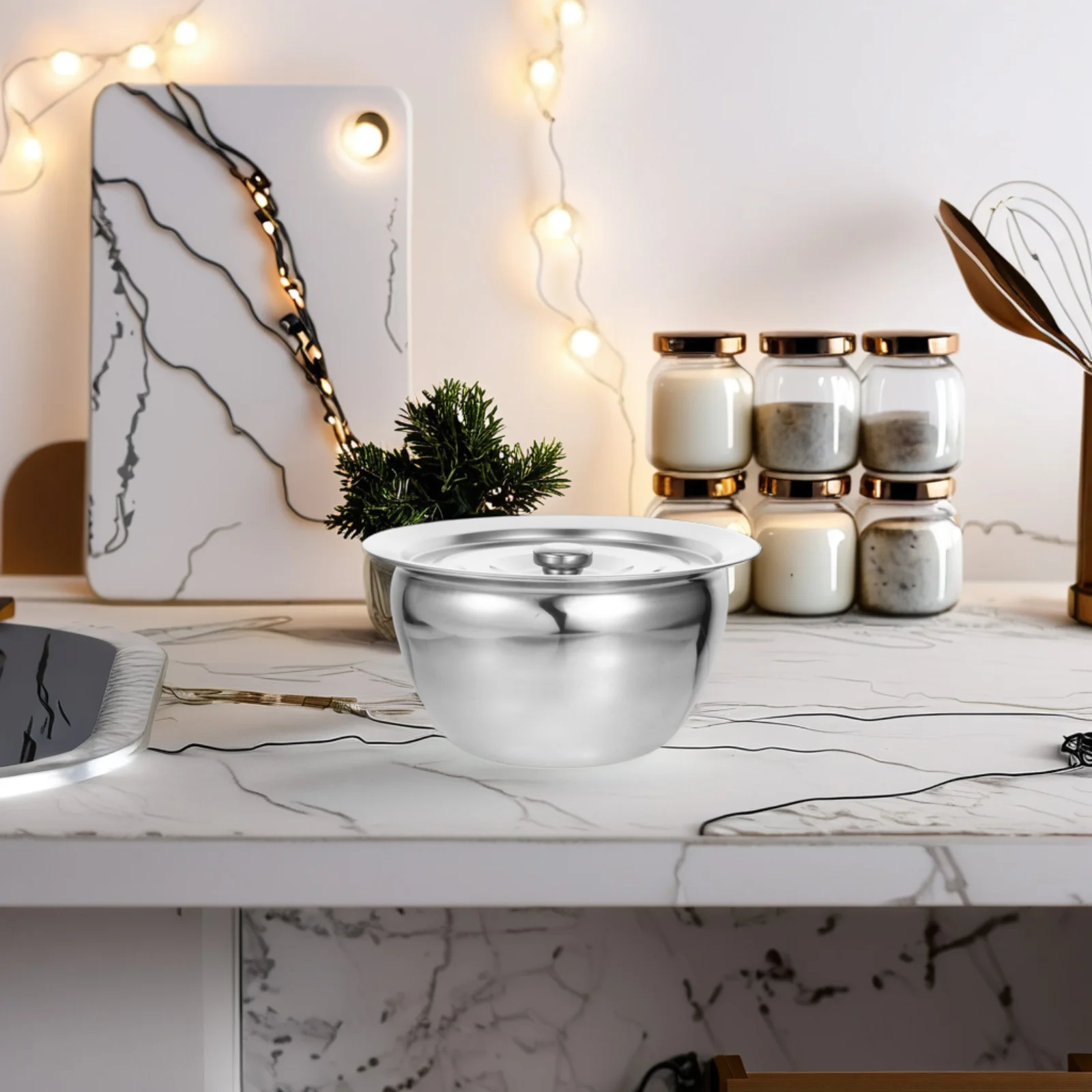 

Stainless Steel Basin Thickened NonMagnetic Salad Baking Kitchen Necessities Metal Mixing Bowls Deep Soup Bowl Storage Frying