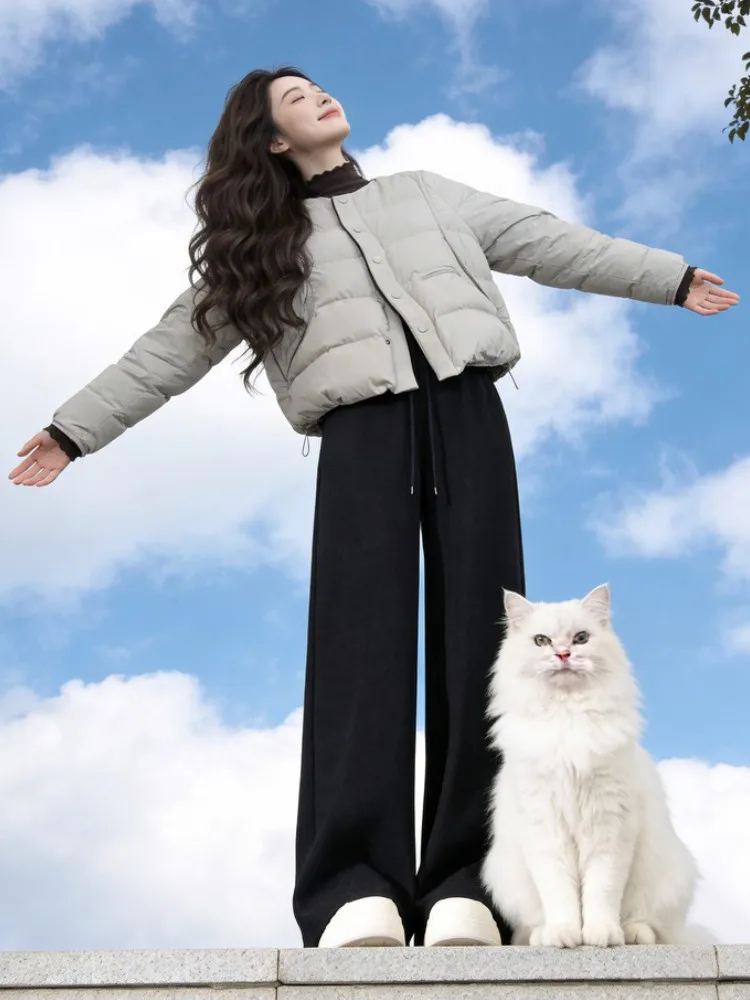 

Теплое легкое модное хлопковое пальто Jaet round Ne, женское зимнее новое корейское свободное пальто для поездок на работу