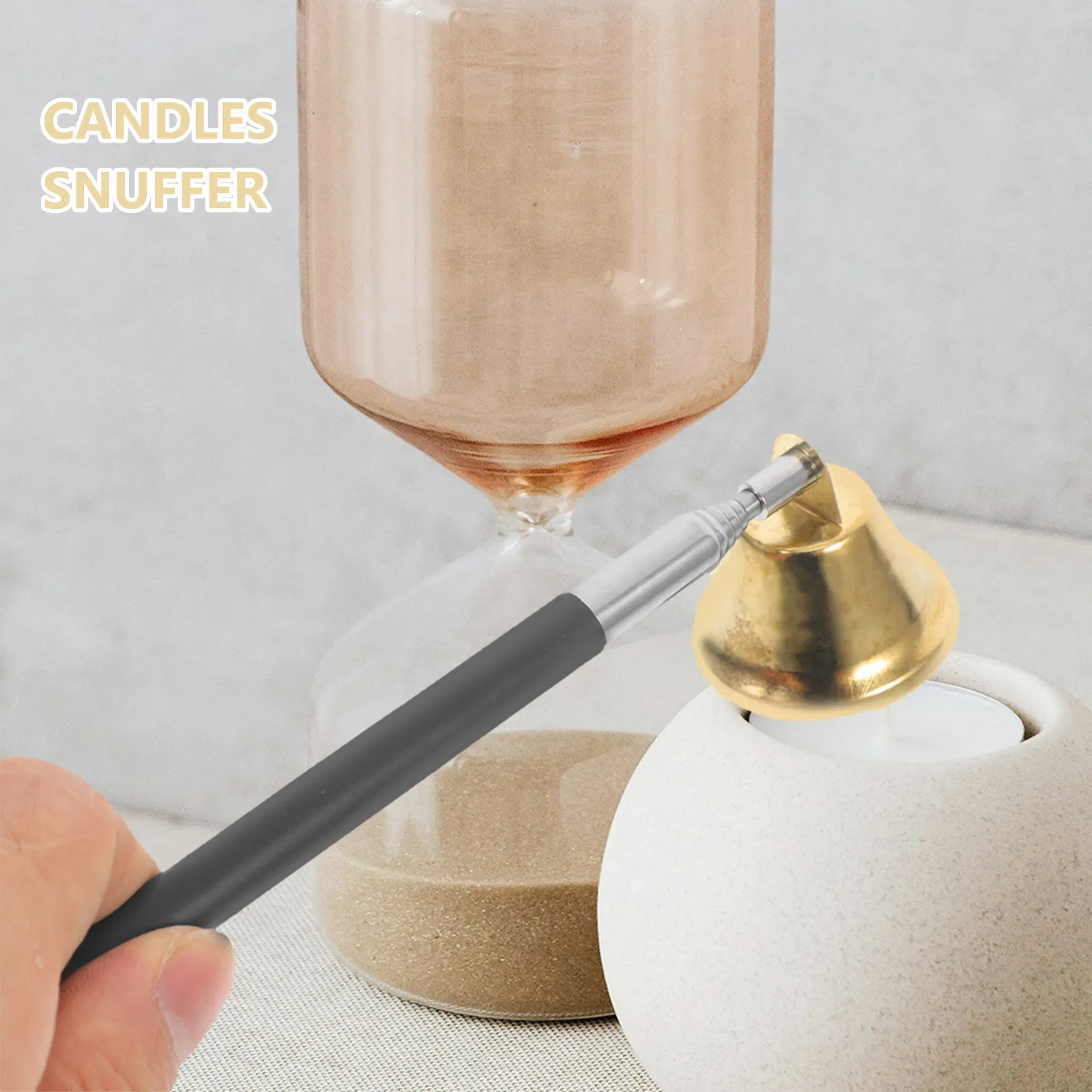 Extinguisher Retractable Wick Snuffer Long Handle Safe Flame Putter Accessories Elegant Extinguisher Tool for Home