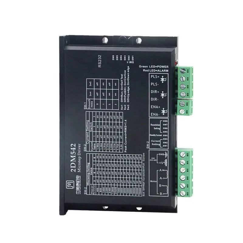 2DM542 2 phase CNC Micro Stepper Motor Driver 1.0-4.2A Drive Controller for nema17 nema23 motor