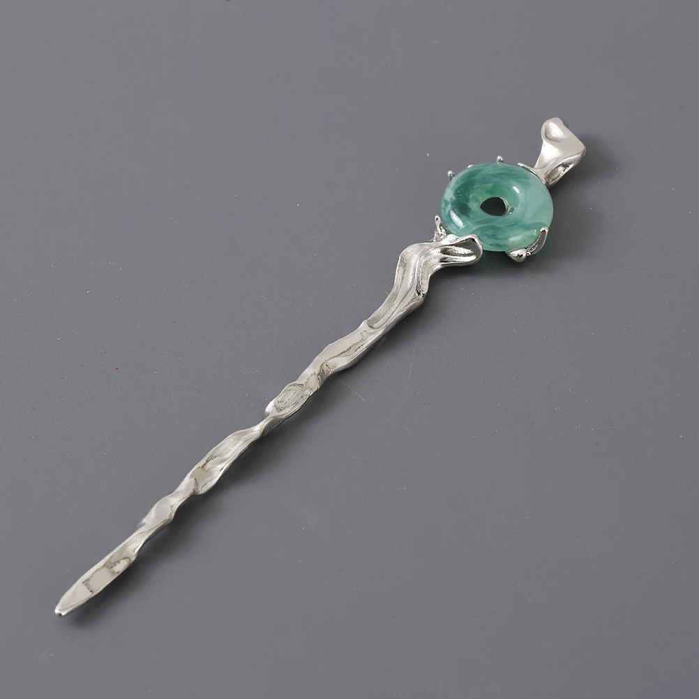 

3 Pcs Imitation Jade Hairpin Stick Chinese-style Fork Bread Sticks Women Vintage Baby
