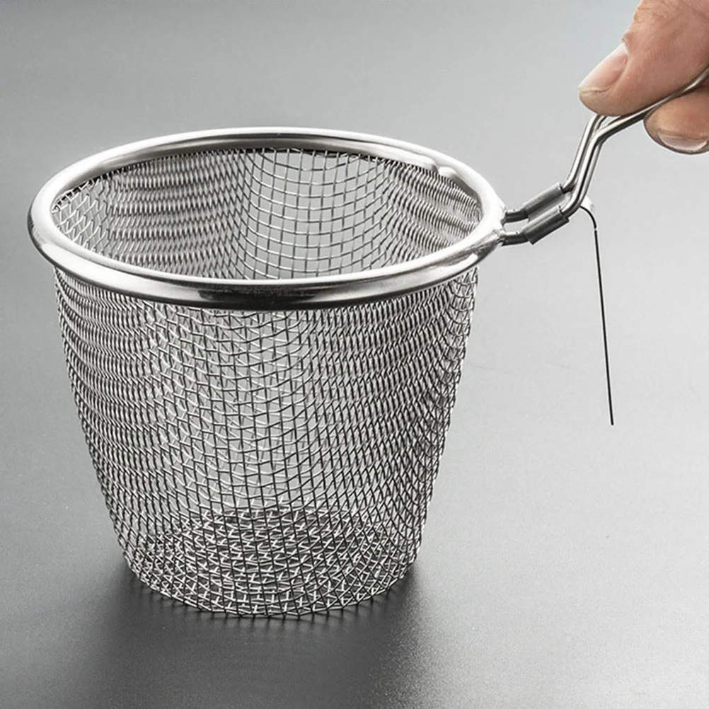 

2 Pcs Stainless Steel Colander Mesh Home Supplies Fettuccine Pasta Strainer Hot Pot Filter Basket Fine Baskets Screen