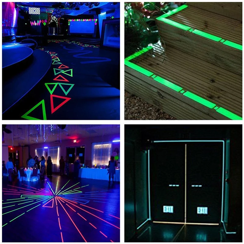 1M Luminous Tape Self-adhesive Waterproof Luminous Tape DIY Floor Stickers Glow In Dark Security Warning Tape Home Decoration