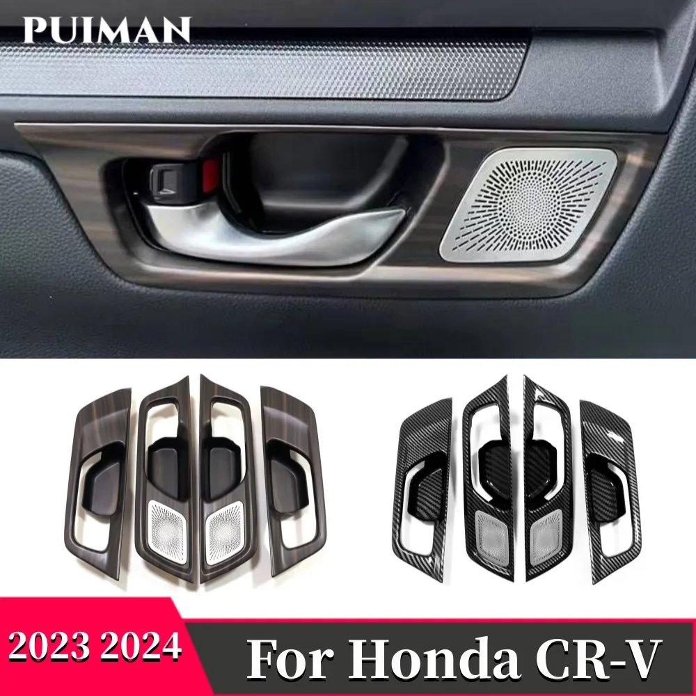 

4 PCS ABS plastic Carbon Interior Car inner door Bowl protector frame Cover Trim Car Accessories For Honda CRV CR-V 6th 2023