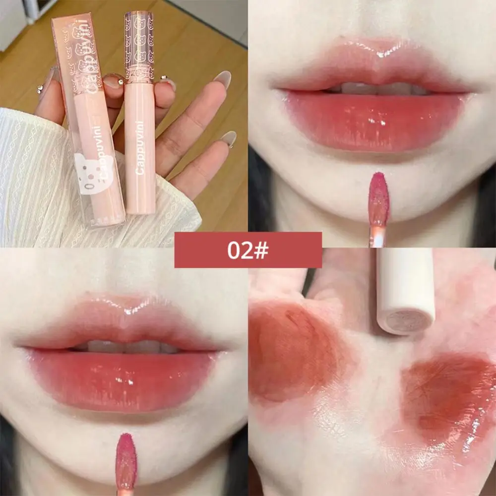 Mulheres Maquiagem Red Lip Tint Espelho Água Lip Gloss Hidratante Líquido Batom Cosméticos Lip Gloss Lips Maquiagem 6 cores