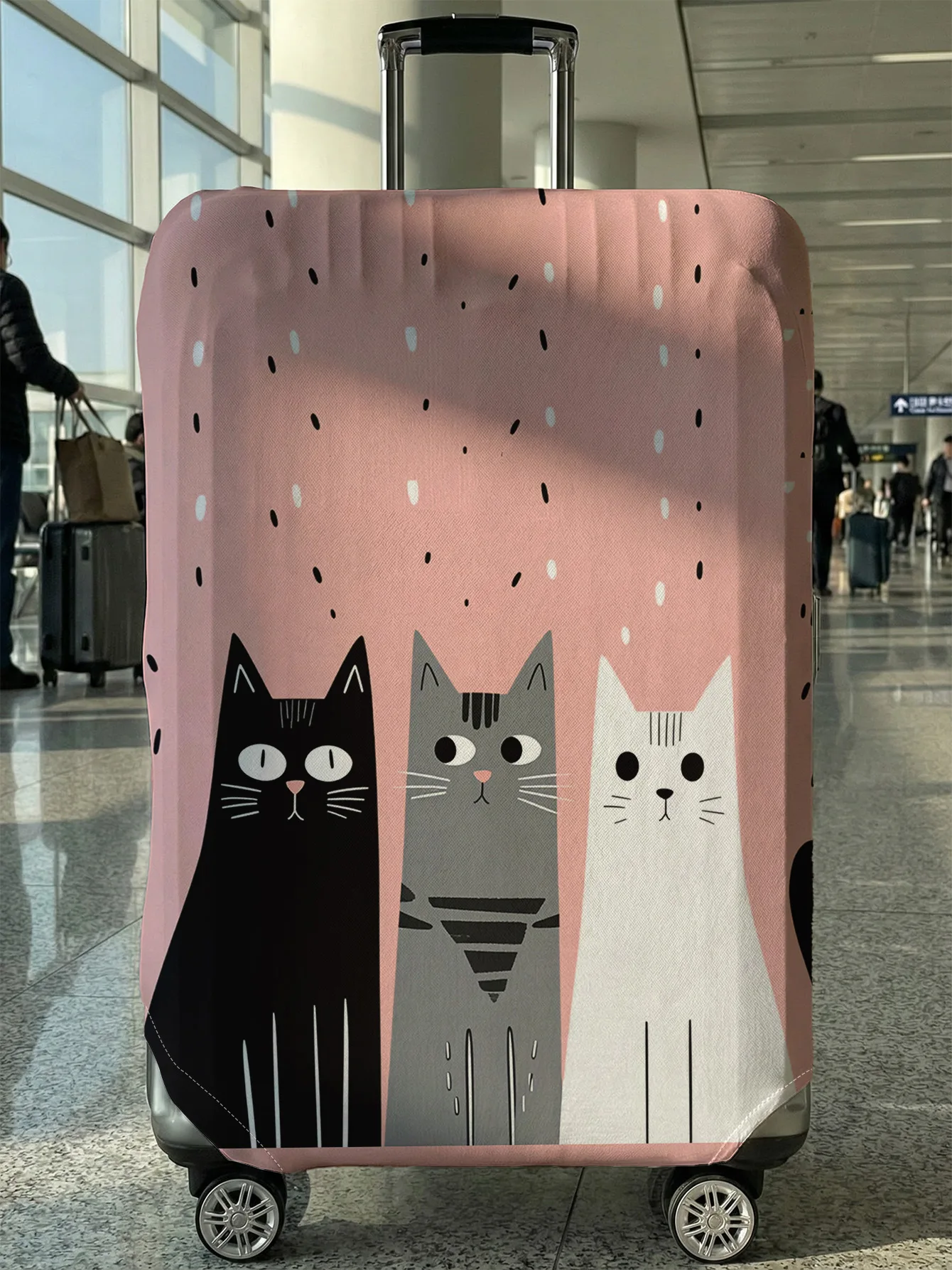 

Cartoon three cat luggage protection case, suitable for 18-32 inch luggage cases, luggage handle gloves, travel accessories