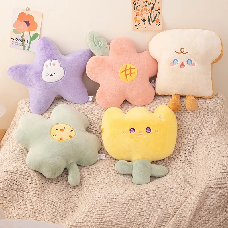 

Kawaii Giant Lifelike Cartoon Tulip Plush Toys Cute Stuffed Plant Pink Flowers Food Bread Sofa Cushion Home Deco for Girls Gifts