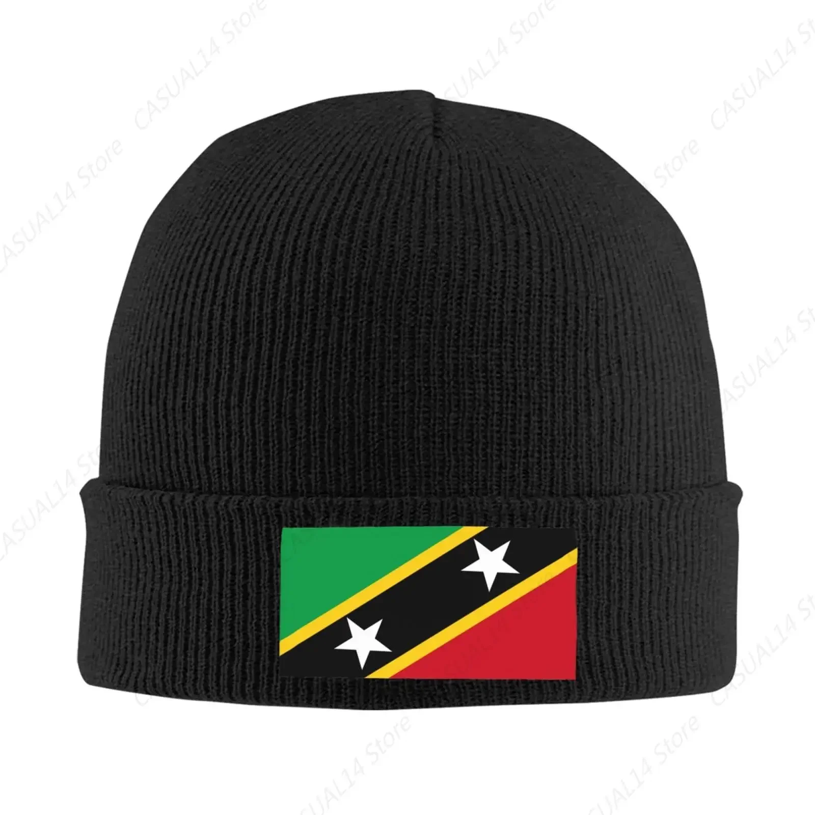 

Cute St Kitts and Nevis National Flag Knit Beanie Hats for Men and Women Unisex Winter Hat Beanies Skull Cap