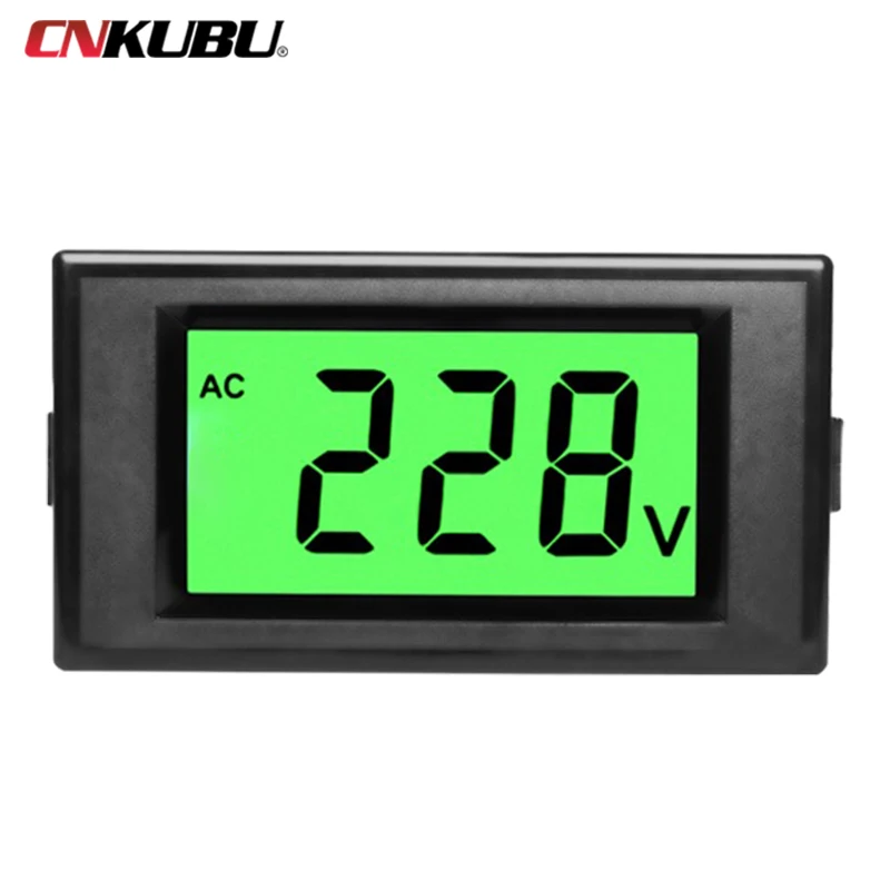 D69-20 120 110V220V380V Two-Wire AC Voltage Digital Display Meter Green and Blue Light Display Detector High Precision