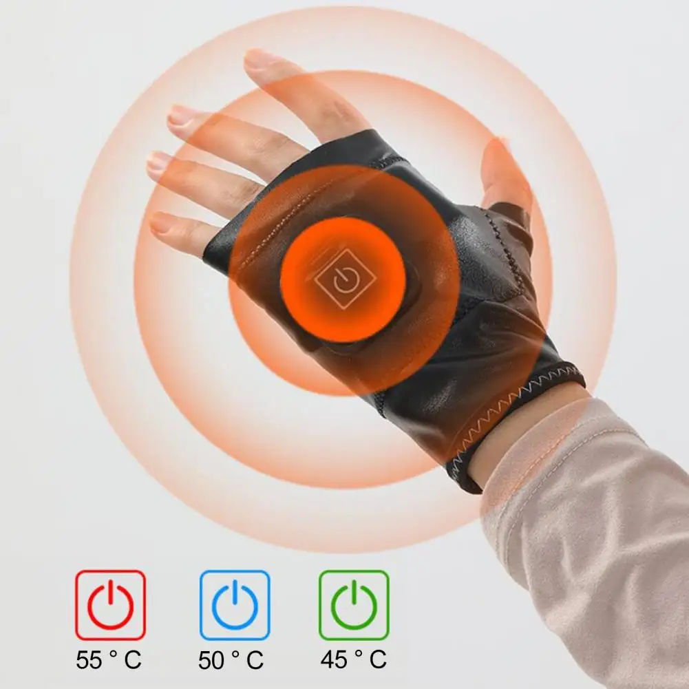 Gants thermiques 5V/0,5a rechargeables USB, 1 paire, chauffe-mains doux, arrêt automatique, pour le bureau