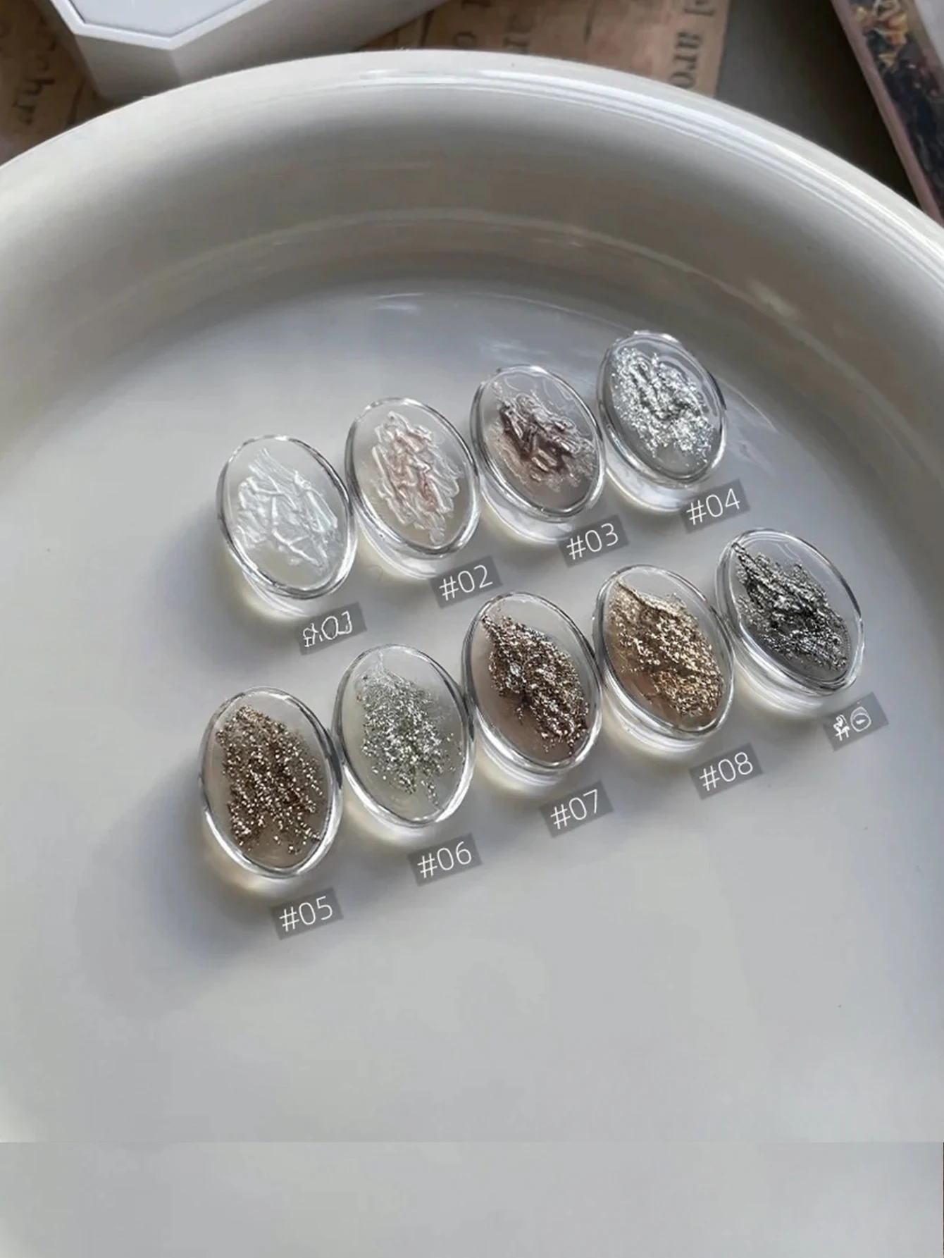 طلاء أظافر SJP مكون من 9 شبكات معدنية صلبة كريمية بلون القهوة بالأشعة فوق البنفسجية يمكنك صنعه بنفسك