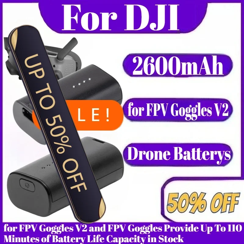 

2600mAh New FPV Goggles Battery for FPV Goggles V2 and FPV Goggles Provide Up To 110 Minutes of Battery Life Capacity in Stock