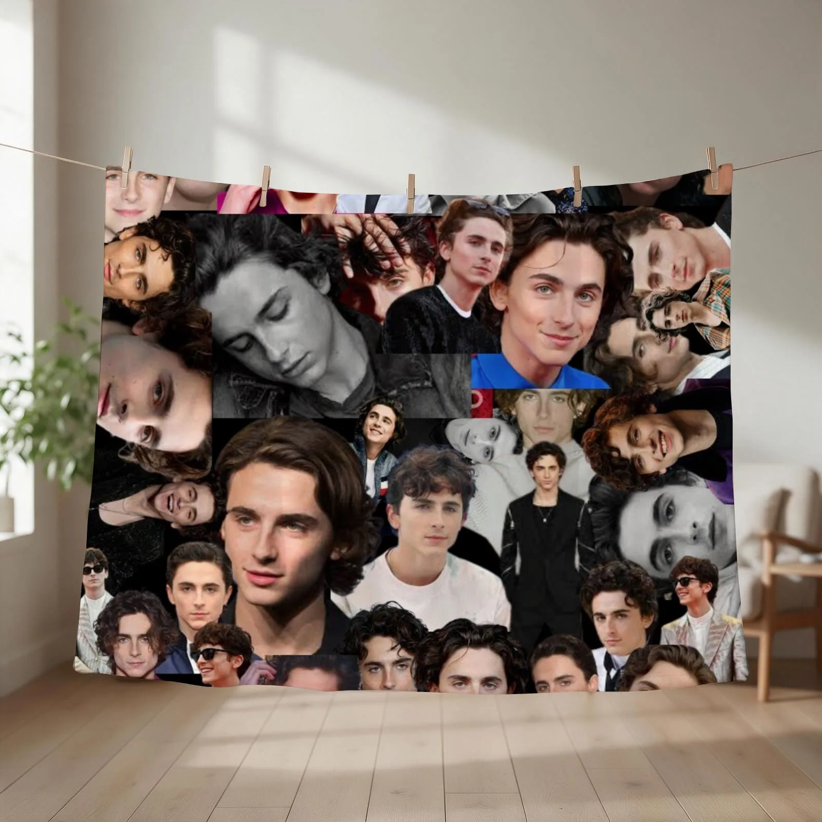 Timothee Photo Collage Throw Blanket couch cozy soft plush fuzzy picnic outdoor blanket