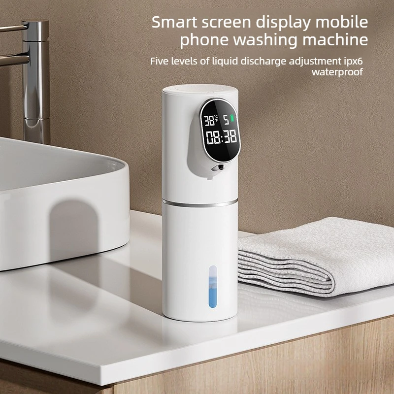 

Household Rechargeable USB Automatic Soap Dispenser LED Touchless Wall-mounted Foam Liquid Soap Dispenser Induction Hand Washer
