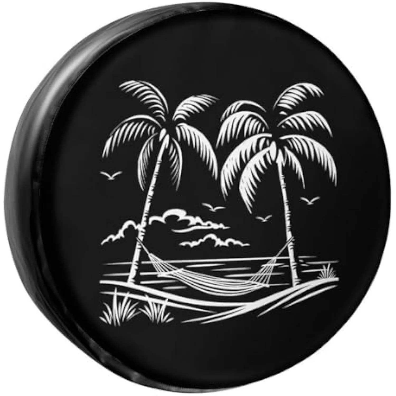 

Чехол для запасного колеса Palm Trees Hammock Beach Life из прочного полиэстера для автодомов, внедорожников и прицепов