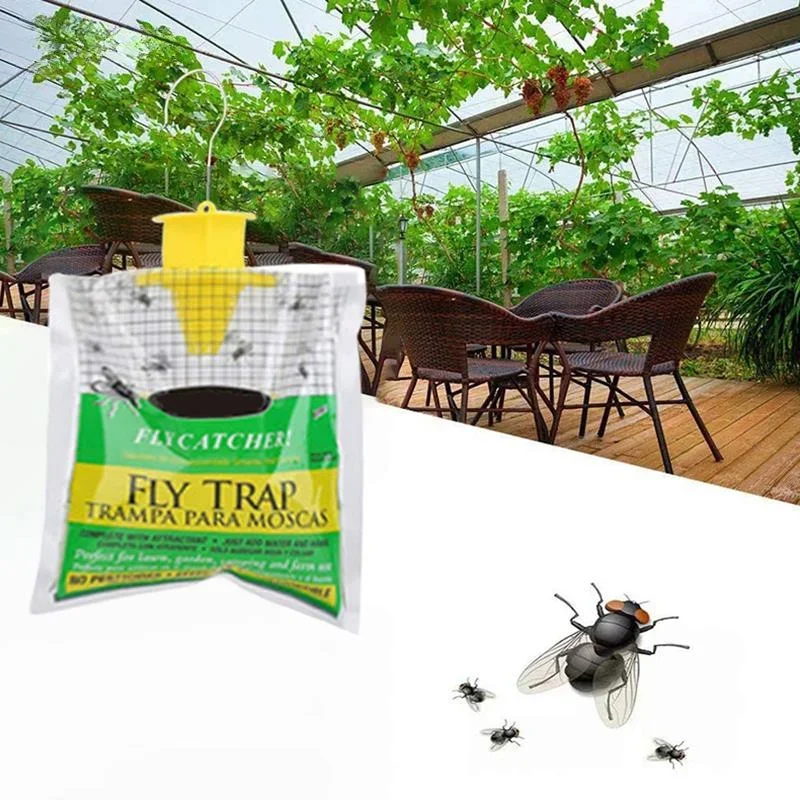 

Fly Trap Bag Hanging Fly Trap Set Water-soluble Disposable Non-toxic and Harmless Suitable for Outdoor Garden Supplies Fly Trap